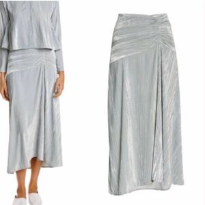 NEW $325 Vince Size 6 Skirt Crushed Velvet Seafoam Green Mermaidcore Romantic